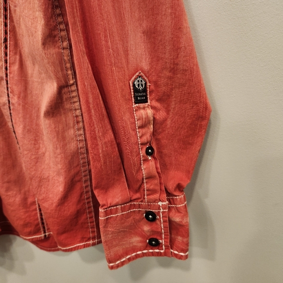 Roar Signature Y2K Long Sleeve Button Up Mens Shirt - Picture 2 of 13